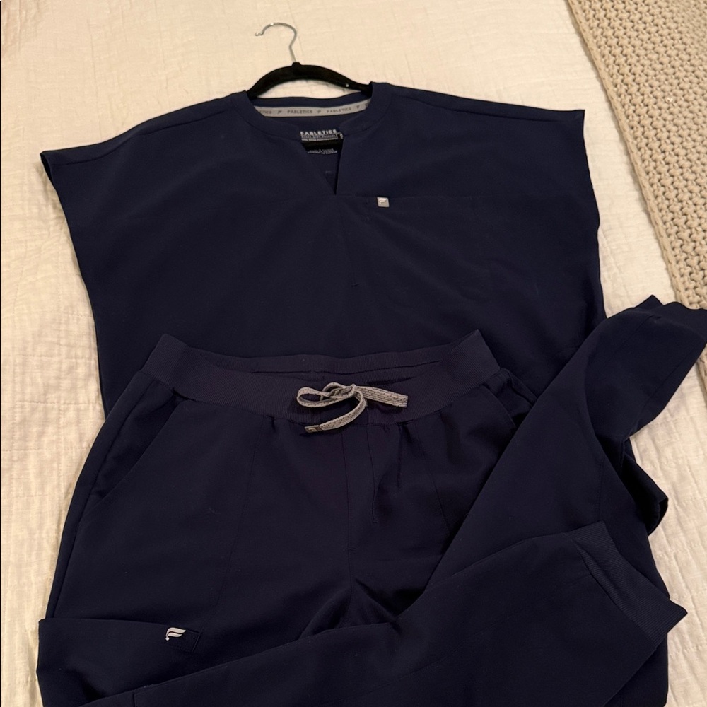 Navy Women's Fabletics Scrubs WORN TWICE